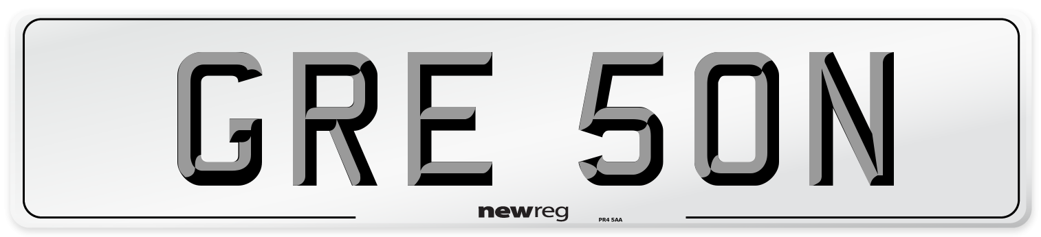 GRE 50N Number Plate from New Reg